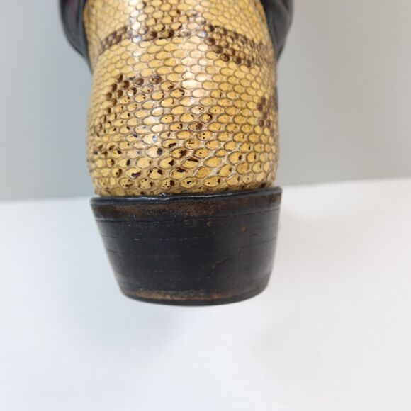 VTG Tony Lama Exotic Python Snakeskin Men\'s Western Cowboy Boots 9225 Size 8EE main image 13